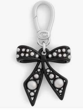 NWT Coach Mimi Bow Charm Pendant with Silver Accents